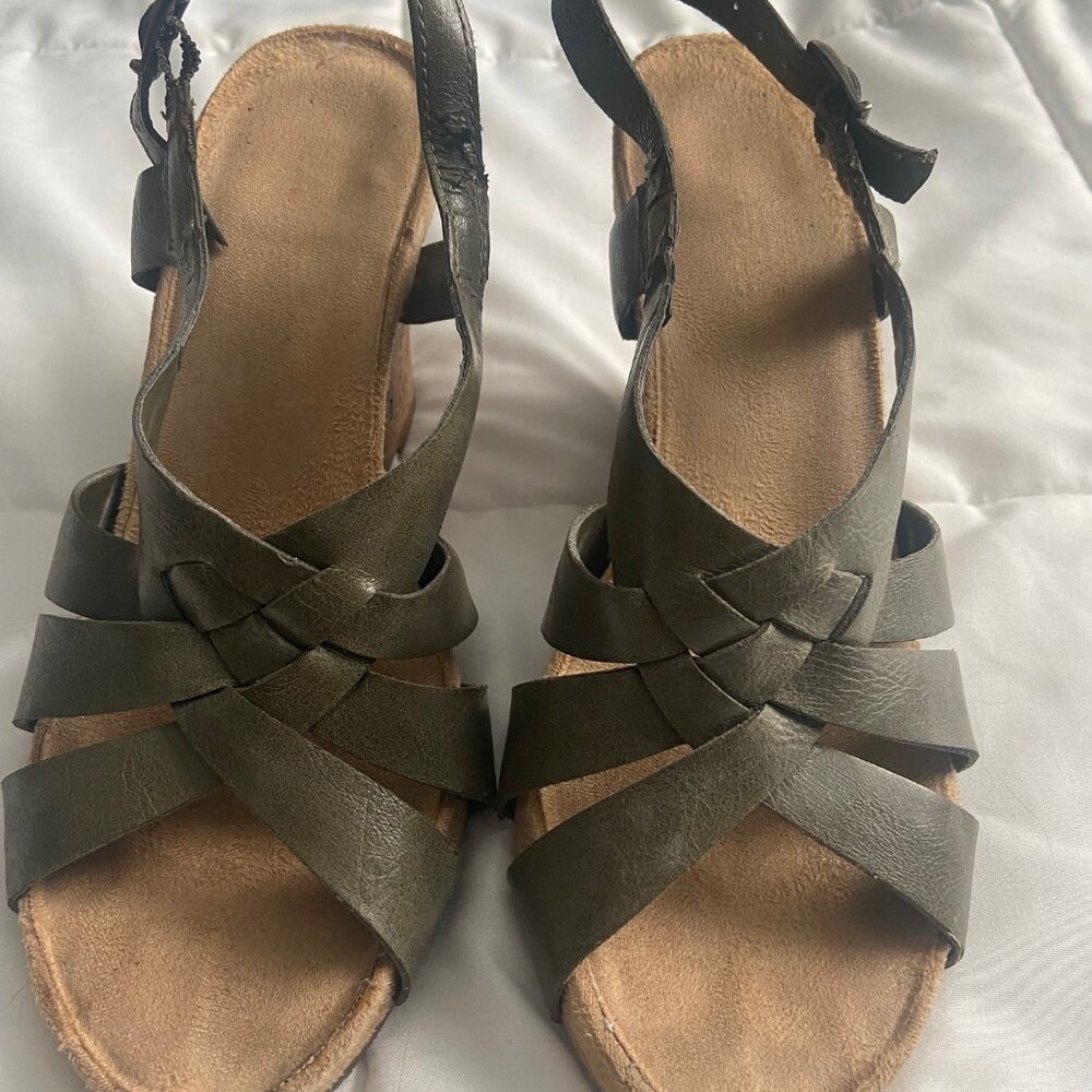 Women's high-heeled wedge sandles